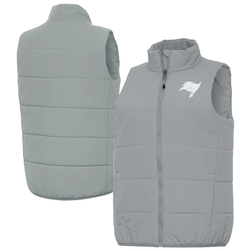 Women's Antigua  Gray Tampa Bay Buccaneers Experience Full-Zip Vest