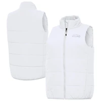 Women's Antigua White Seattle Seahawks Experience Full-Zip Vest