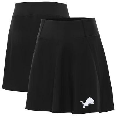 Women's Antigua Black Detroit Lions Chip Skort