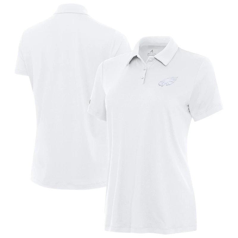 Women's Antigua White Philadelphia Eagles Reprocess Polo