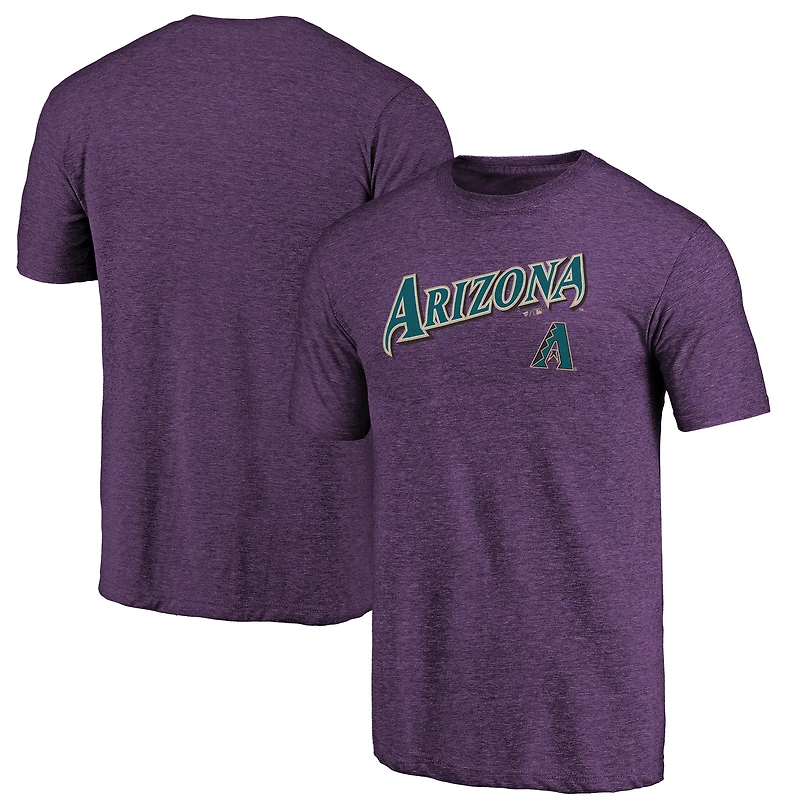 Men's Purple Arizona Diamondbacks Cooperstown Series Sweep Tri-Blend T-Shirt