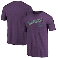 Men's Purple Arizona Diamondbacks Cooperstown Series Sweep Tri-Blend T-Shirt