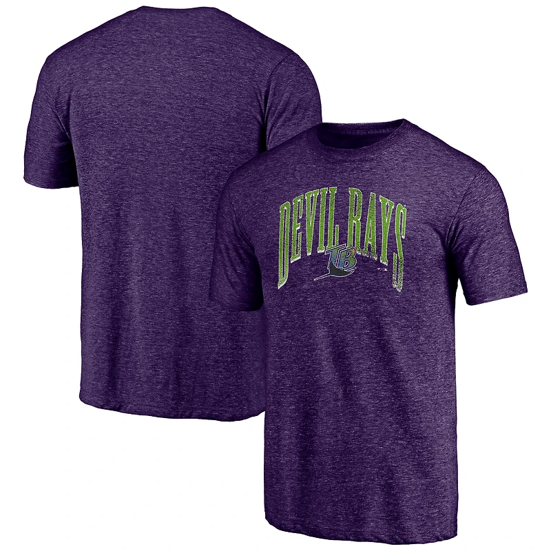 Men's Purple Tampa Bay Rays Cooperstown Collection Line Corps Tri-Blend T-Shirt