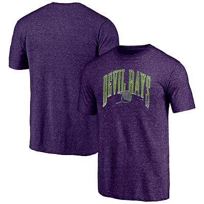 Men's Purple Tampa Bay Rays Cooperstown Collection Line Corps Tri-Blend T-Shirt