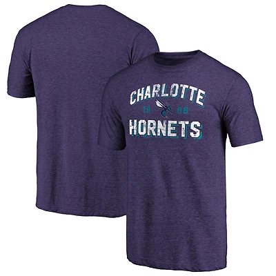 Men's Purple Charlotte Hornets Running Start Tri-Blend T-Shirt