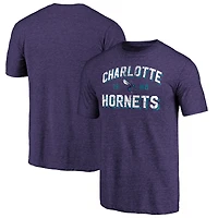 Men's Purple Charlotte Hornets Running Start Tri-Blend T-Shirt