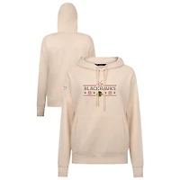 Women's Levelwear Khaki Chicago Blackhawks Holiday Adorn Pullover Hoodie