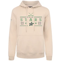 Men's Levelwear Khaki Dallas Stars Podium Holiday Pullover Hoodie