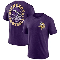 Men's Purple Minnesota Vikings Oval Bubble Tri-Blend T-Shirt