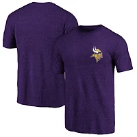 Men's Purple Minnesota Vikings Left Chest Distressed Tri-Blend T-Shirt