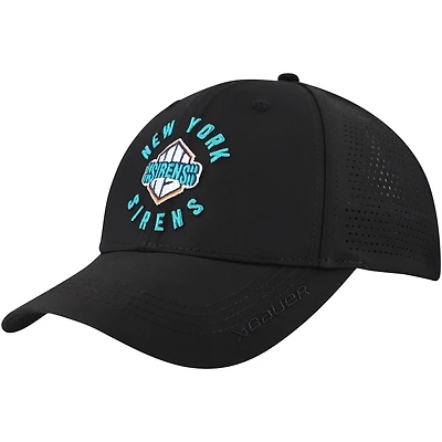 Unisex Black New York Sirens Performance Adjustable Hat