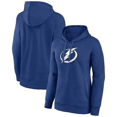 Women's Blue Tampa Bay Lightning Primary Logo Pullover Hoodie