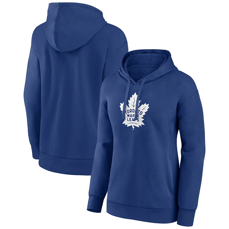 Women's Blue Toronto Maple Leafs Primary Logo Pullover Hoodie