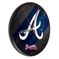 Atlanta Braves 13" Solid Wood Clock