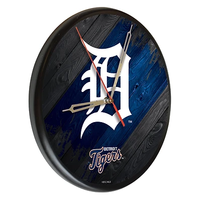 Detroit Tigers 13" Solid Wood Clock