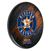 Houston Astros 13" Solid Wood Clock