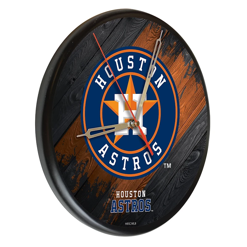 Houston Astros 13" Solid Wood Clock