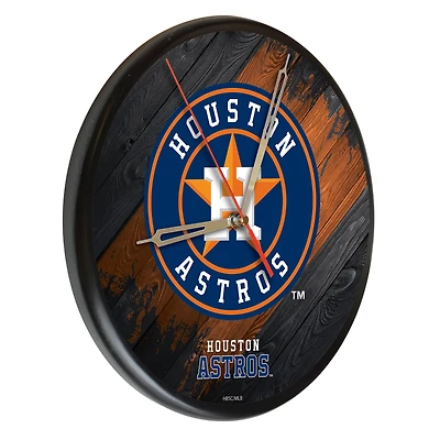Houston Astros 13" Solid Wood Clock