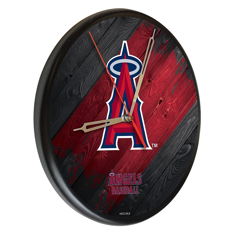 Los Angeles Angels 13" Solid Wood Clock