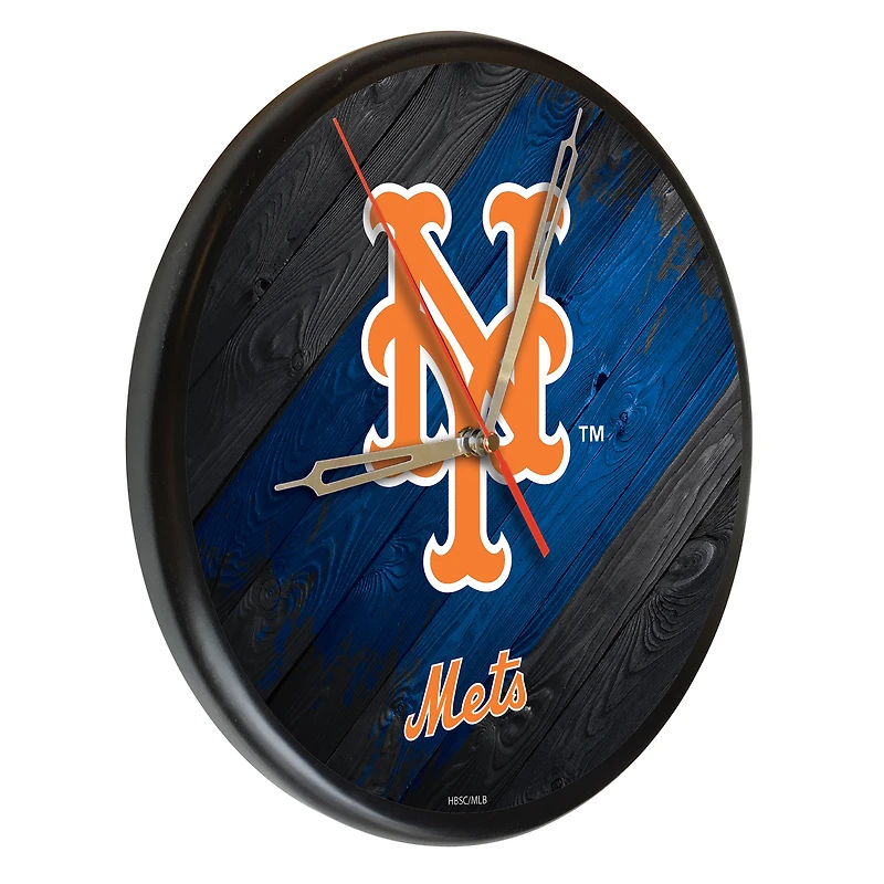 New York Mets 13" Solid Wood Clock