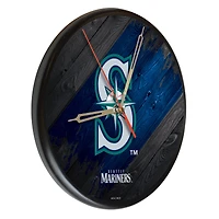 Seattle Mariners 13" Solid Wood Clock