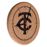 Minnesota Twins 13" Engraved Solid Wood Clock