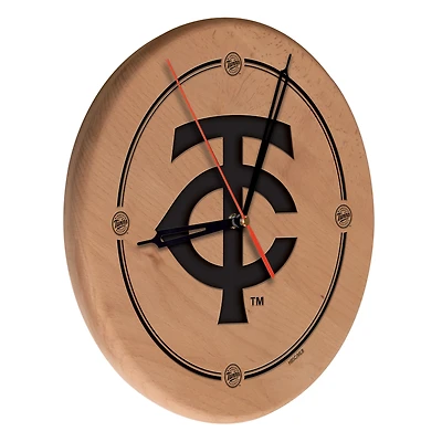 Minnesota Twins 13" Engraved Solid Wood Clock