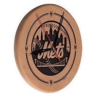 New York Mets 13" Engraved Solid Wood Clock