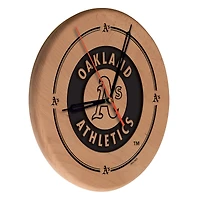Athletics 13" Engraved Solid Wood Clock