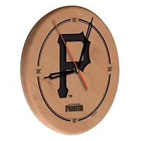 Pittsburgh Pirates 13" Engraved Solid Wood Clock