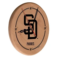 San Diego Padres 13" Engraved Solid Wood Clock
