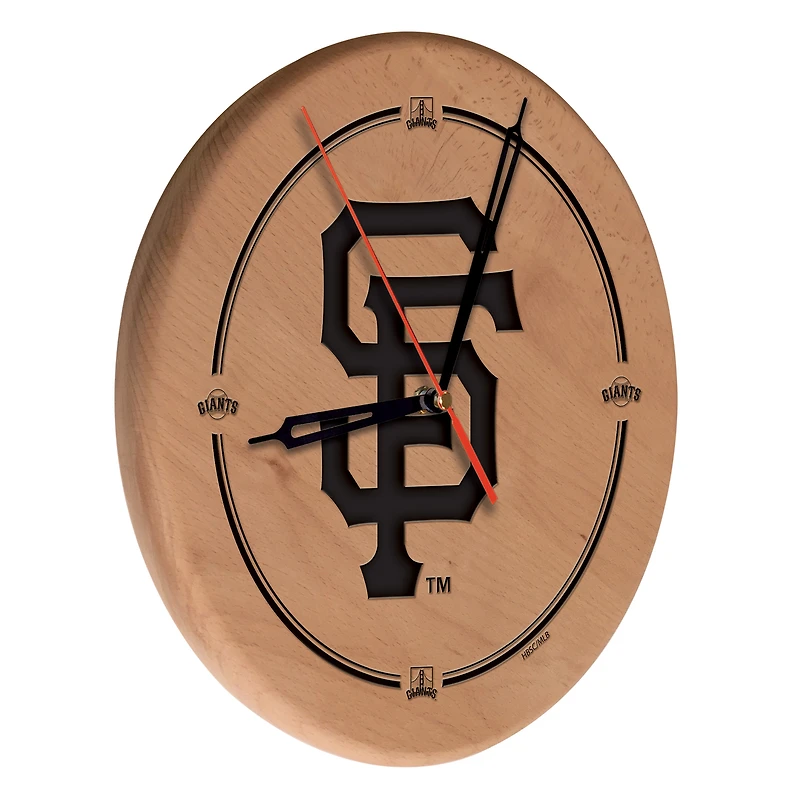 San Francisco Giants 13" Engraved Solid Wood Clock