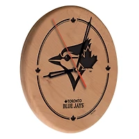 Toronto Blue Jays 13" Engraved Solid Wood Clock