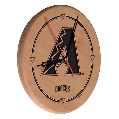 Arizona Diamondbacks 13" Engraved Solid Wood Clock