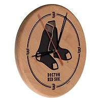 Boston Red Sox 13" Engraved Solid Wood Clock