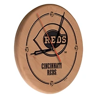 Cincinnati Reds 13" Engraved Solid Wood Clock