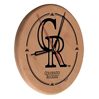 Colorado Rockies 13" Engraved Solid Wood Clock