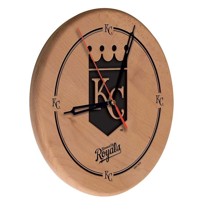 Kansas City Royals 13" Engraved Solid Wood Clock