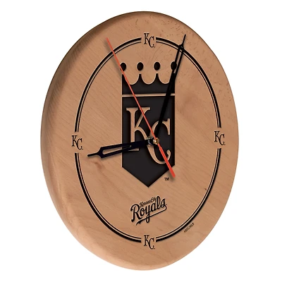 Kansas City Royals 13" Engraved Solid Wood Clock