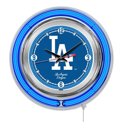 Los Angeles Dodgers Double-Walled Neon Clock