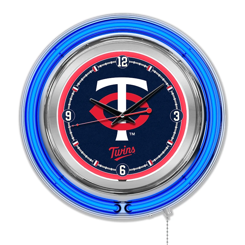 Minnesota Twins Double-Walled Neon Clock