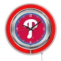 Philadelphia Phillies Double-Walled Neon Clock