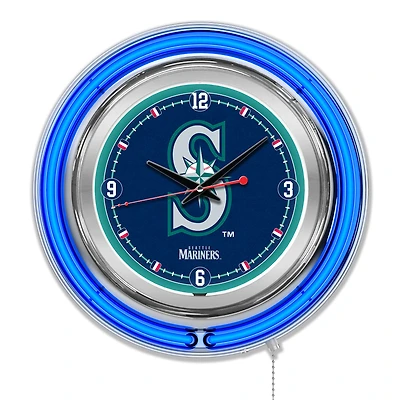 Seattle Mariners Double-Walled Neon Clock