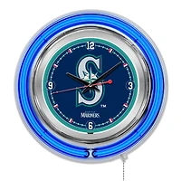 Seattle Mariners Double-Walled Neon Clock