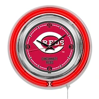 Cincinnati Reds Double-Walled Neon Clock