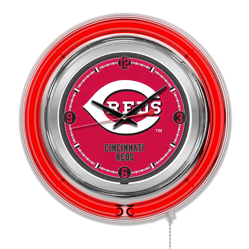 Cincinnati Reds Double-Walled Neon Clock