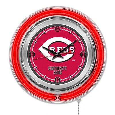 Cincinnati Reds Double-Walled Neon Clock