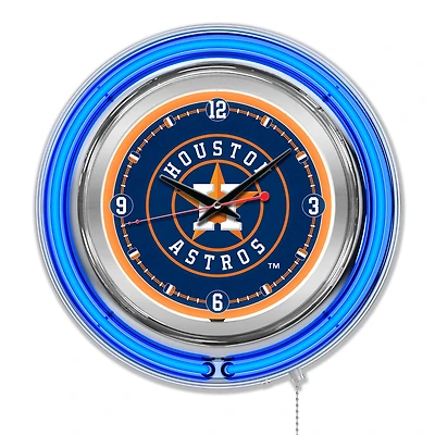 Houston Astros Double-Walled Neon Clock