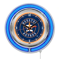 Houston Astros Double-Walled Neon Clock