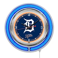 Detroit Tigers Double-Walled Neon Clock